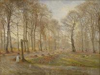 Late Autumn Day in the Jægersborg Deer Park, North of Copenhagen, 1886-Theodor Esbern Philipsen-Stretched Canvas