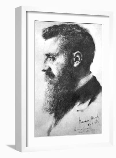 Theodor Herzl (1860-190), Zionist Leader, 1903-null-Framed Giclee Print