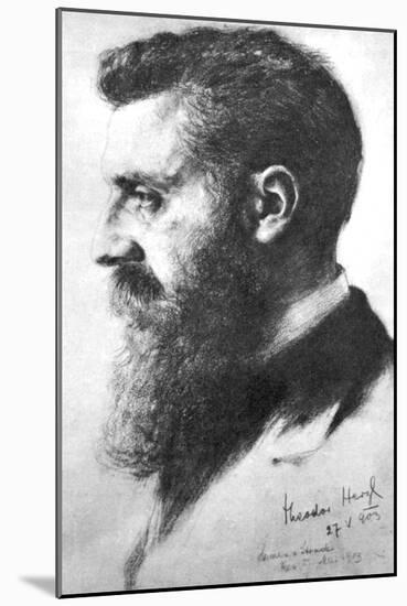 Theodor Herzl (1860-190), Zionist Leader, 1903-null-Mounted Giclee Print