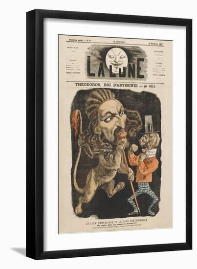 Theodor Kassa Emperor of Ethiopia after Initial Reforms He Went Mad Provoking the British-Andr? Gill-Framed Art Print