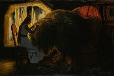 Nøkken-Theodor Kittelsen-Framed Stretched Canvas
