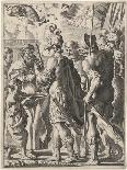 Alexander the Great Cutting the Gordian Knot, 17th Century-Theodor Matham-Framed Premium Giclee Print