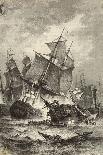 The Sinking of Admiral Villeneuve's Flagship-Theodor Weber-Laminated Art Print