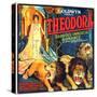 THEODORA (aka TEODORA; aka THEODORA, THE SLAVE PRINCESS), Rita Jolivet on 6-sheet poster art, 1919.-null-Stretched Canvas