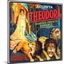 THEODORA (aka TEODORA; aka THEODORA, THE SLAVE PRINCESS), Rita Jolivet on 6-sheet poster art, 1919.-null-Mounted Art Print