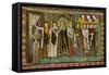Theodora, Empress of the Eastern Roman Empire, and Her Court-null-Framed Stretched Canvas