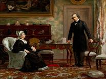 Queen Victoria Interviewing Disraeli at Osborne House-Theodore Blake Wirgman-Giclee Print