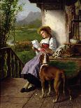 Children with a Dog Cart-Theodore Gerard-Stretched Canvas