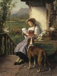 Children with a Dog Cart-Theodore Gerard-Framed Giclee Print