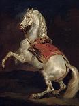 Rearing Stallion Held by a Nude Man-Théodore Géricault-Giclee Print