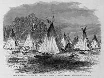 Lodges of the Chiefs in the Indian Village Captured-Theodore R. Dav-Stretched Canvas