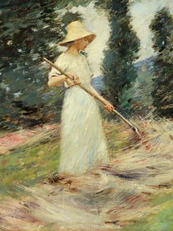 Girl Raking Hay, 1890 by Theodore Robinson