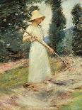 Miss Motes and Her Dog Shep, 1893-Theodore Robinson-Giclee Print