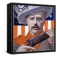 Theodore Roosevelt 26th American President: a Satirical View-Rene Lelong-Framed Stretched Canvas