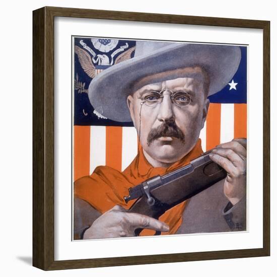 Theodore Roosevelt 26th American President: a Satirical View-Rene Lelong-Framed Photographic Print