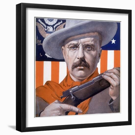 Theodore Roosevelt 26th American President: a Satirical View-Rene Lelong-Framed Photographic Print