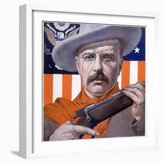 Theodore Roosevelt 26th American President: a Satirical View-Rene Lelong-Framed Photographic Print