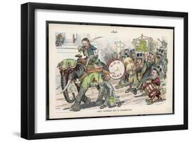 Theodore Roosevelt 26th American President Celebrating St. Patrick's Day in Washington-Flohri-Framed Art Print