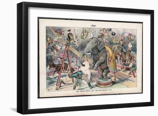 Theodore Roosevelt 26th American President Depicted as a Circus Ringmaster-Eugene Zimmerman-Framed Photographic Print