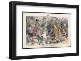 Theodore Roosevelt 26th American President Depicted as a Circus Ringmaster-Eugene Zimmerman-Framed Photographic Print