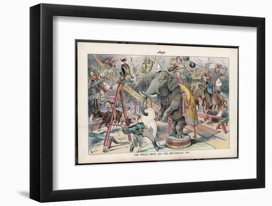 Theodore Roosevelt 26th American President Depicted as a Circus Ringmaster-Eugene Zimmerman-Framed Photographic Print