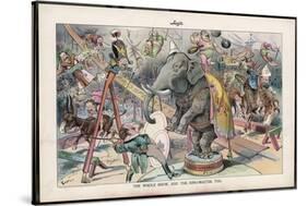 Theodore Roosevelt 26th American President Depicted as a Circus Ringmaster-Eugene Zimmerman-Stretched Canvas