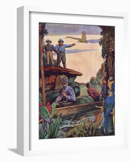 Theodore Roosevelt on the Roosevelt River in Brazil-null-Framed Art Print