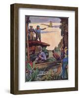 Theodore Roosevelt on the Roosevelt River in Brazil-null-Framed Art Print