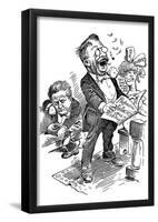 Theodore Roosevelt (Political Cartoon) Art Poster Print-null-Framed Poster