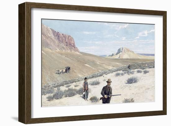 Theodore Roosevelt 'Sage Grouse Shooting' (Watercolor and Gouache on Paper)-Henry Francois Farny-Framed Giclee Print