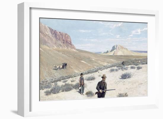 Theodore Roosevelt 'Sage Grouse Shooting' (Watercolor and Gouache on Paper)-Henry Francois Farny-Framed Giclee Print