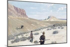 Theodore Roosevelt 'Sage Grouse Shooting' (Watercolor and Gouache on Paper)-Henry Francois Farny-Mounted Giclee Print