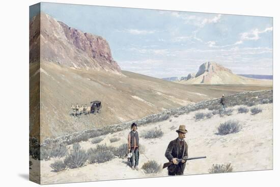Theodore Roosevelt 'Sage Grouse Shooting' (Watercolor and Gouache on Paper)-Henry Francois Farny-Stretched Canvas