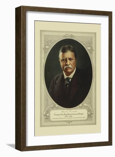 Theodore Roosevelt, Secretary of Navy, Rough Rider, Governor and President-Forbes Lithograph Co-Framed Art Print