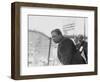 Theodore Roosevelt Speaking in Yonkers, Ny on October 17, 1910-null-Framed Art Print