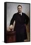 Theodore Roosevelt-John Singer Sargent-Framed Stretched Canvas