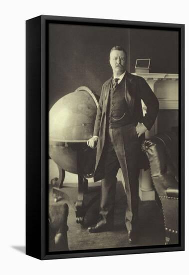 Theodore Roosevelt-Rockwood Photo Co-Framed Stretched Canvas