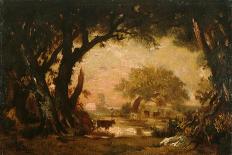 A group of oaktrees, Apremont, France. 1855 Canvas, 63,5 x 99,5 cm R. F. 1447.-Theodore Rousseau-Giclee Print