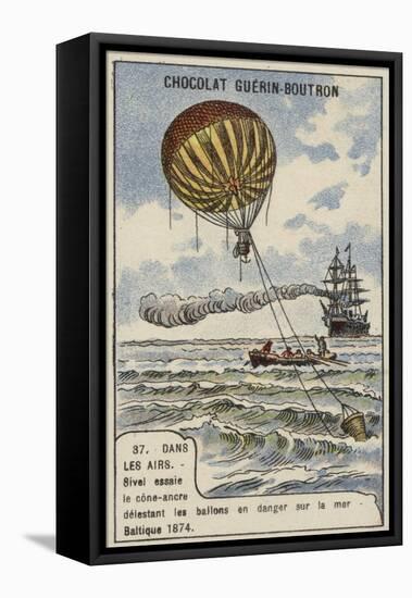Theodore Sivel Testing a Cone-Shaped Balloon Anchor over the Baltic Sea, 1874-null-Framed Stretched Canvas