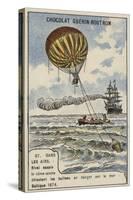 Theodore Sivel Testing a Cone-Shaped Balloon Anchor over the Baltic Sea, 1874-null-Stretched Canvas