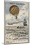 Theodore Sivel Testing a Cone-Shaped Balloon Anchor over the Baltic Sea, 1874-null-Mounted Giclee Print