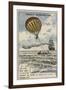 Theodore Sivel Testing a Cone-Shaped Balloon Anchor over the Baltic Sea, 1874-null-Framed Giclee Print