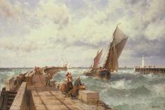 Arrival of the French Mail-Boat at Dover-Theodore Weber-Framed Stretched Canvas