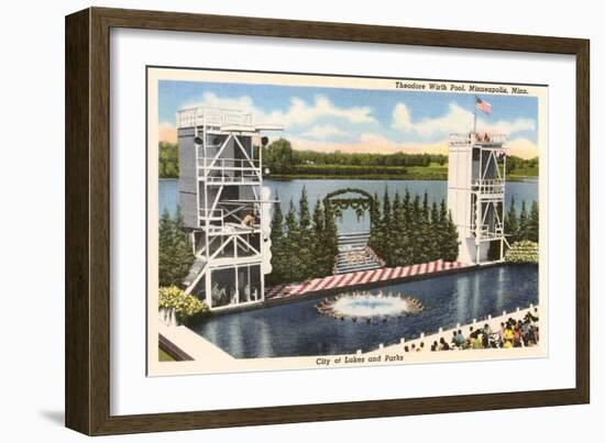 Theodore Wirth Pool, Minneapolis, Minnesota-null-Framed Art Print