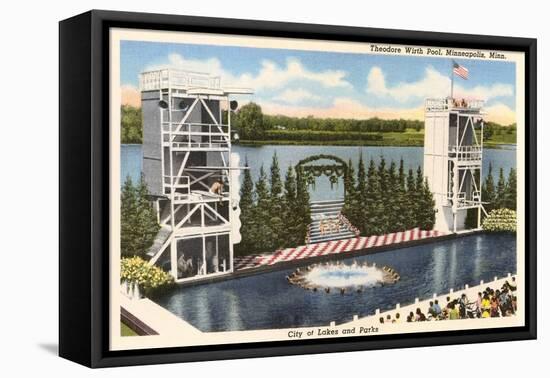 Theodore Wirth Pool, Minneapolis, Minnesota-null-Framed Stretched Canvas