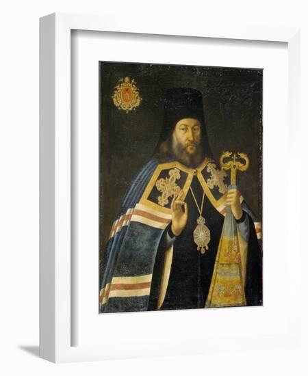 Theodosius Yankovsky, Archbishop of St. Petersburg and Prior of Alexander Nevsky Monastery, 1770s-Alexei Petrovich Antropov-Framed Giclee Print