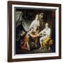 Theodosy Boretsky Gives Ratmir's Sword to Miroslav, C1808-null-Framed Giclee Print