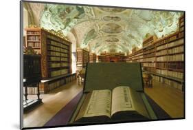 Theological library, Strahov Abbey, Prague, Central Bohemia, Czech Republic-null-Mounted Art Print