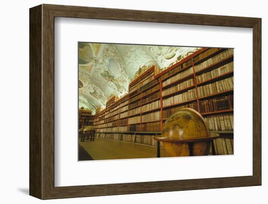 Theological library, Strahov Abbey, Prague, Central Bohemia, Czech Republic-null-Framed Art Print