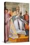 Theological Virtues, with Gregory IX Depicted as Julius Ii, 16Th Century (Fresco)-Raphael (1483-1520)-Stretched Canvas
